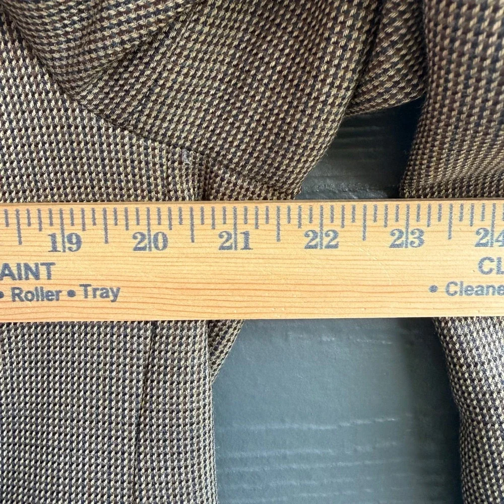 Lauren Ralph Lauren Wool Sport Coat Blazer Houndstooth Brown Men's 40R